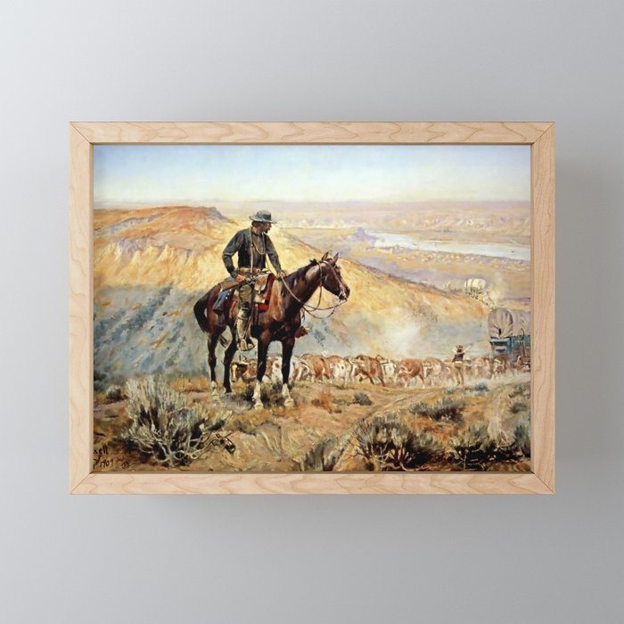 âThe Wagon Bossâ by Charles M Russell Mini Art Print Gallery Image 1