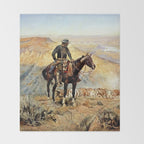 âThe Wagon Bossâ by Charles M Russell Throw Blanket Gallery Image 2