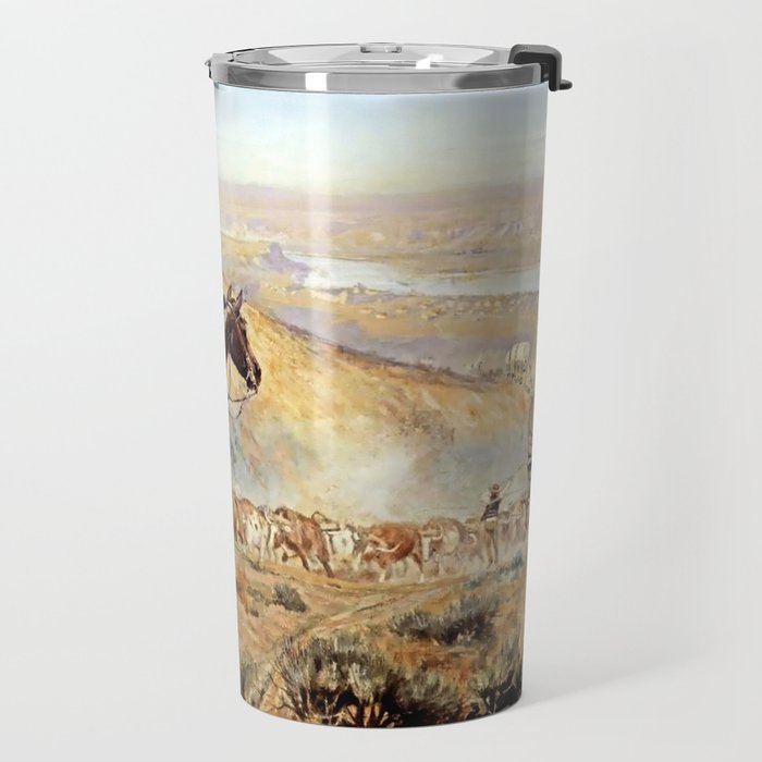âThe Wagon Bossâ by Charles M Russell Travel Mug Gallery Image 2