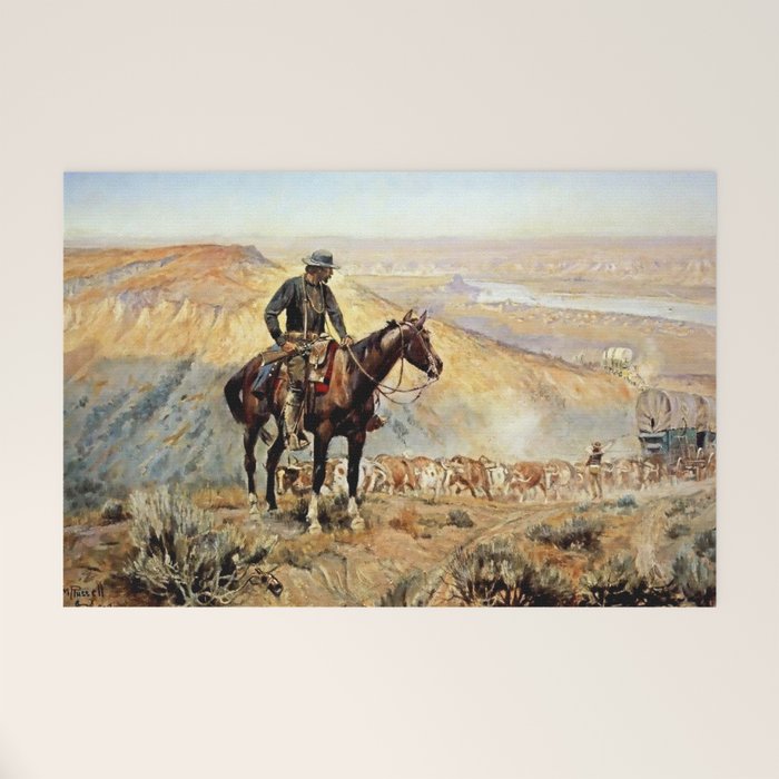 âThe Wagon Bossâ by Charles M Russell Welcome Mat Gallery Image 1