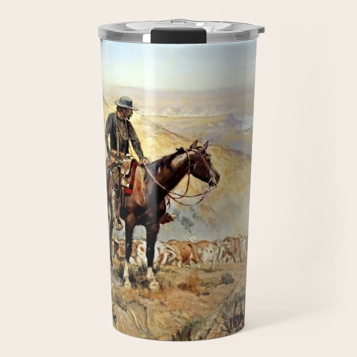âThe Wagon Bossâ by Charles M Russell Travel Mug Gallery Image 1