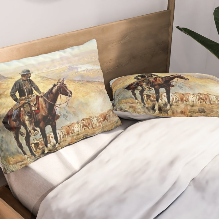 âThe Wagon Bossâ by Charles M Russell Pillow Sham Gallery Image 2