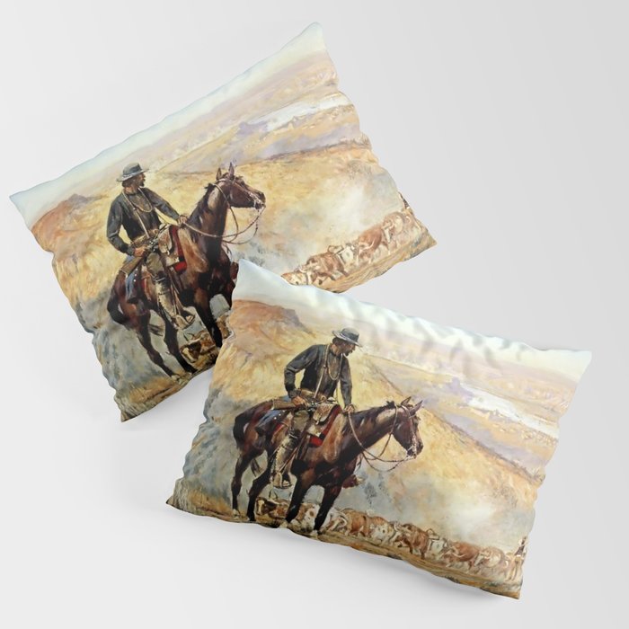 âThe Wagon Bossâ by Charles M Russell Pillow Sham Gallery Image 3