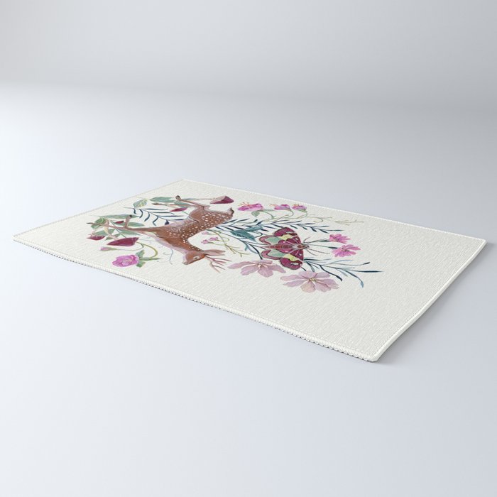 Floral Deer Rug Gallery Image 3