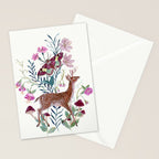 Floral Deer Stationery Card Gallery Image 2