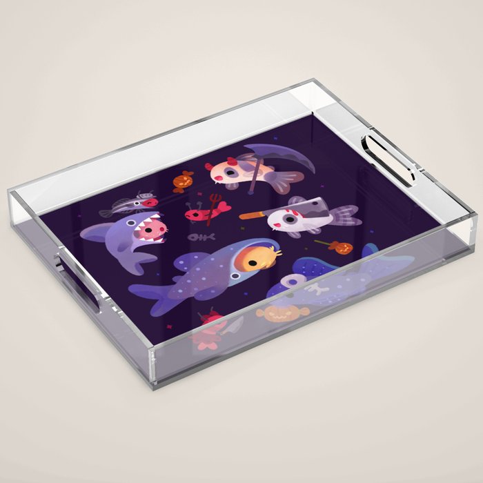 Spooky Cory cats Acrylic Tray Gallery Image 1