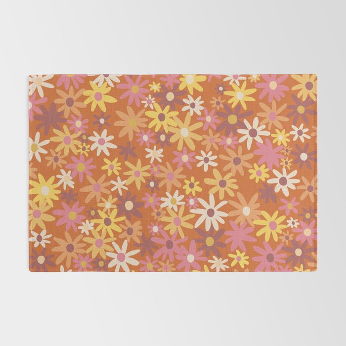 Red floral pattern Rug Gallery Image 2