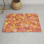 Red floral pattern Rug Gallery Image 1