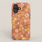 Red floral pattern iPhone Case Gallery Image 1