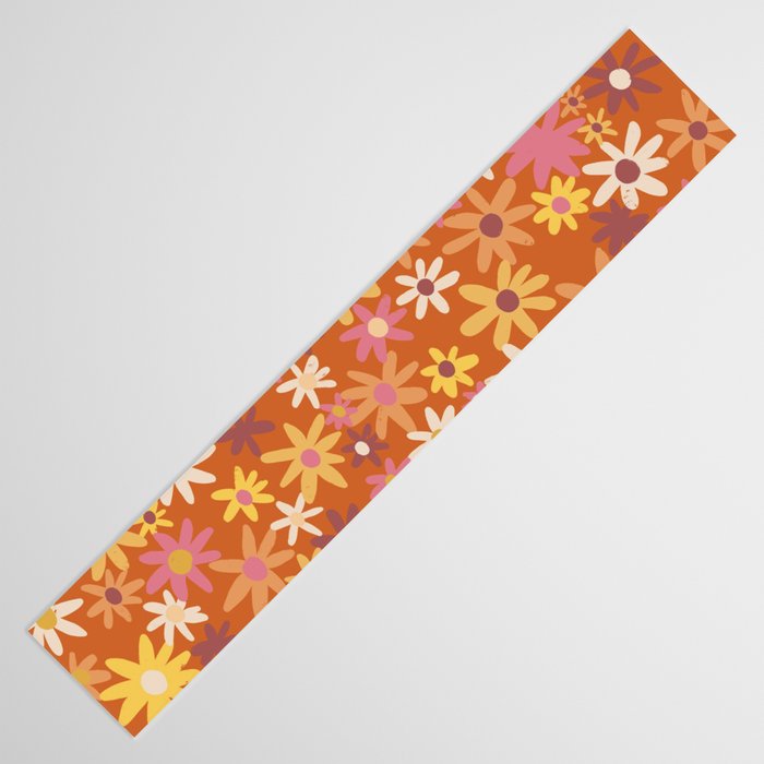 Red floral pattern Table Runner Gallery Image 3