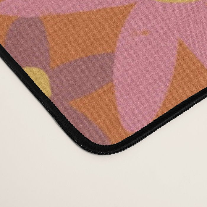 Red floral pattern Desk Mat Gallery Image 4