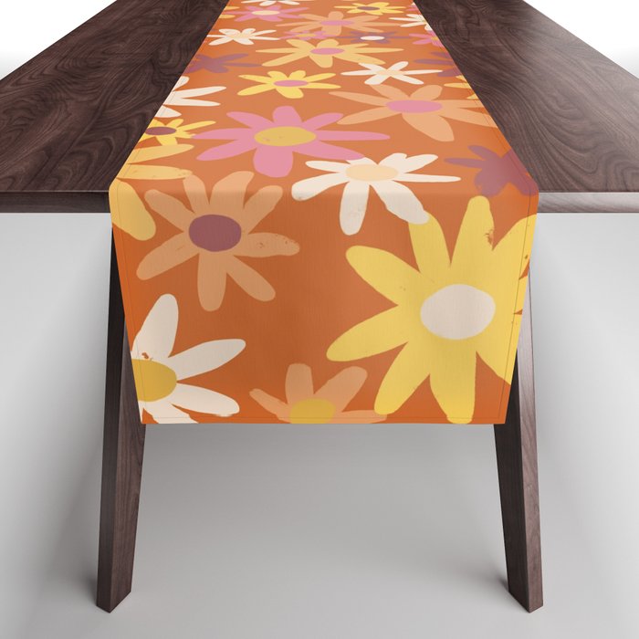 Red floral pattern Table Runner Gallery Image 1