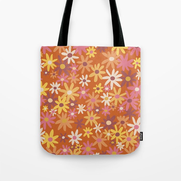 Red floral pattern Tote Bag Gallery Image 1