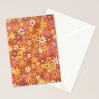 Red floral pattern Stationery Card Gallery Image 2