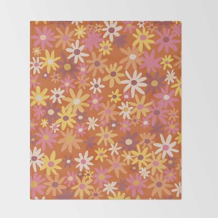 Red floral pattern Throw Blanket Gallery Image 2
