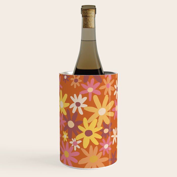 Red floral pattern Wine Chiller Gallery Image 2