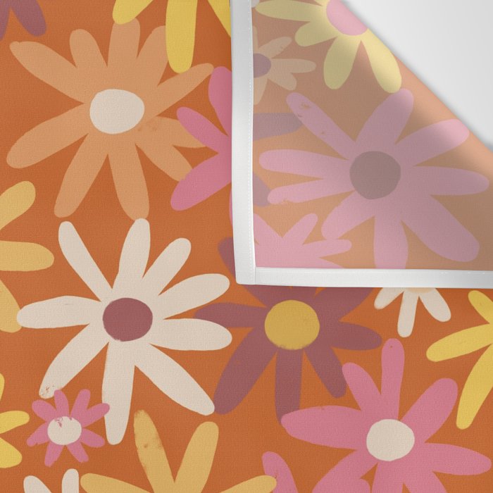 Red floral pattern Wall Tapestry Gallery Image 3