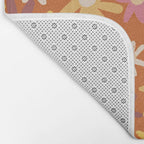 Red floral pattern Bath Mat Gallery Image 2