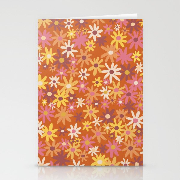 Red floral pattern Stationery Card Gallery Image 1