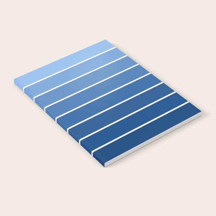 Gradient Arch VIII Bright Blue Mid Century Modern Rainbow Notebook Gallery Image 2