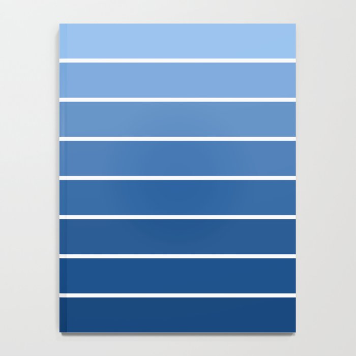 Gradient Arch VIII Bright Blue Mid Century Modern Rainbow Notebook Gallery Image 4