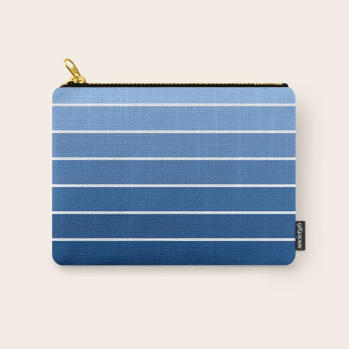 Gradient Arch VIII Bright Blue Mid Century Modern Rainbow Carry All Pouch Gallery Image 1