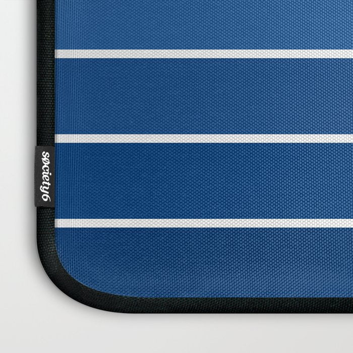 Gradient Arch VIII Bright Blue Mid Century Modern Rainbow Laptop Sleeve Gallery Image 3