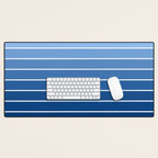 Gradient Arch VIII Bright Blue Mid Century Modern Rainbow Desk Mat Gallery Image 1