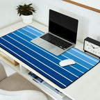 Gradient Arch VIII Bright Blue Mid Century Modern Rainbow Desk Mat Gallery Image 2