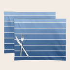 Gradient Arch VIII Bright Blue Mid Century Modern Rainbow Placemat Gallery Image 1