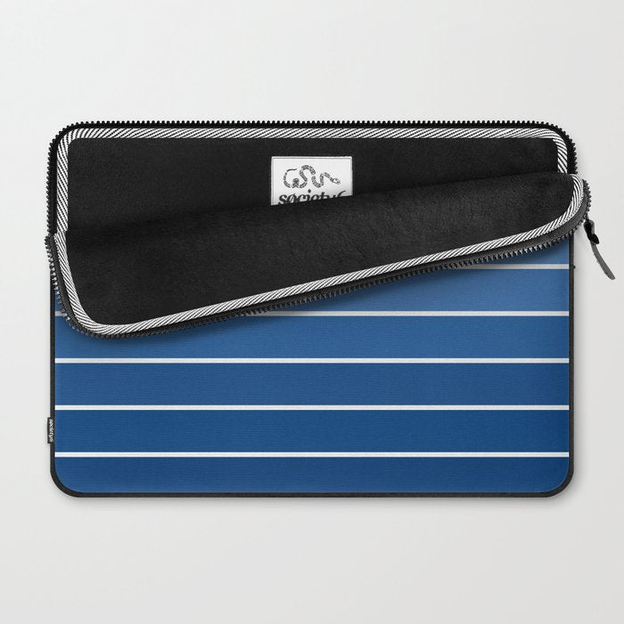 Gradient Arch VIII Bright Blue Mid Century Modern Rainbow Laptop Sleeve Gallery Image 2