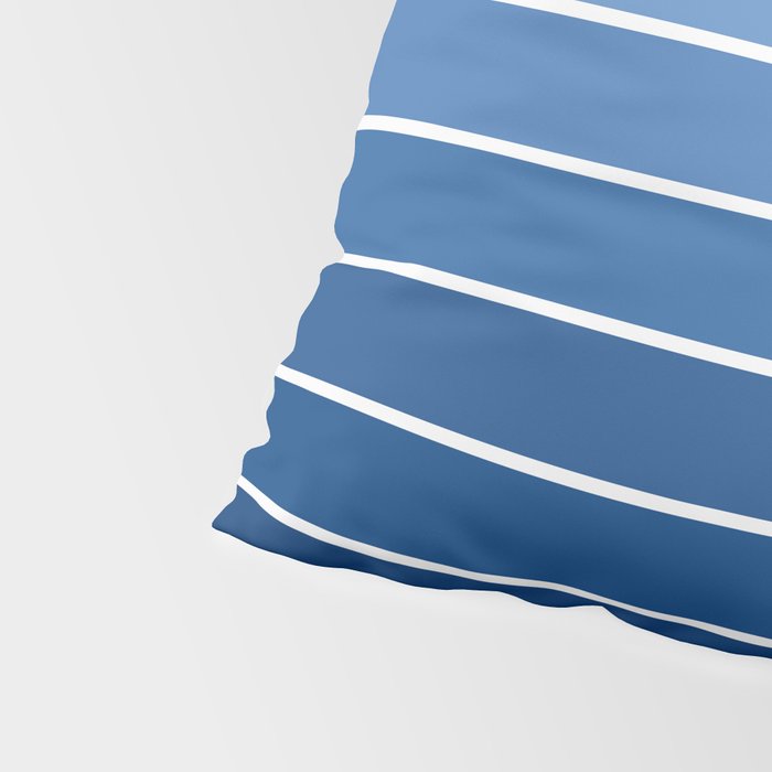Gradient Arch VIII Bright Blue Mid Century Modern Rainbow Pillow Sham Gallery Image 4