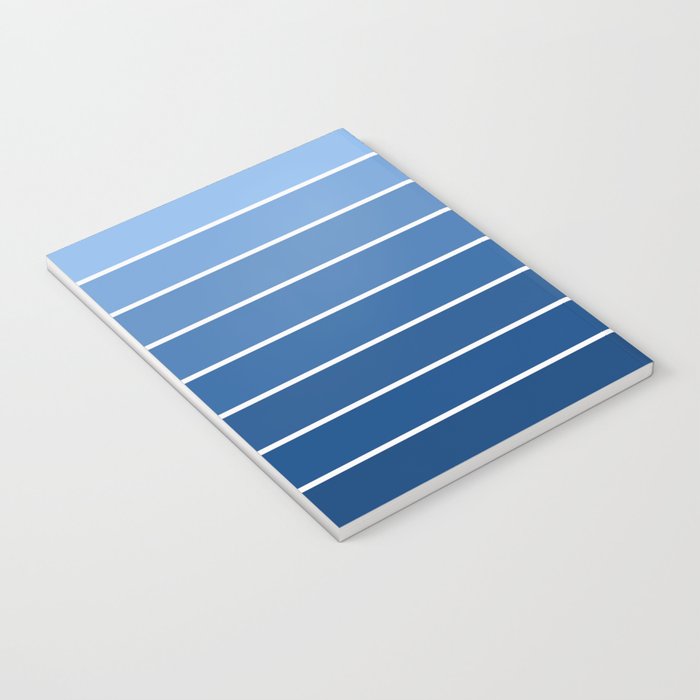 Gradient Arch VIII Bright Blue Mid Century Modern Rainbow Notebook Gallery Image 3