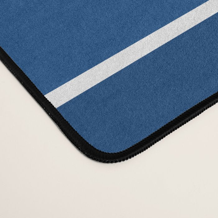 Gradient Arch VIII Bright Blue Mid Century Modern Rainbow Desk Mat Gallery Image 4