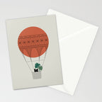 Cat Landscape 138: Hot Sun Balloon Stationery Card Gallery Image 2