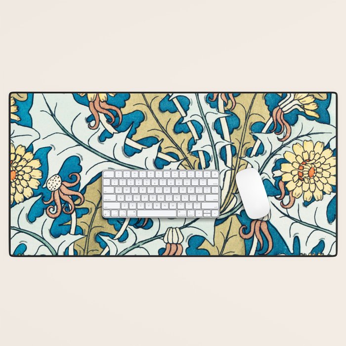 Art Nouveau Dandelion Pattern Desk Mat Gallery Image 1