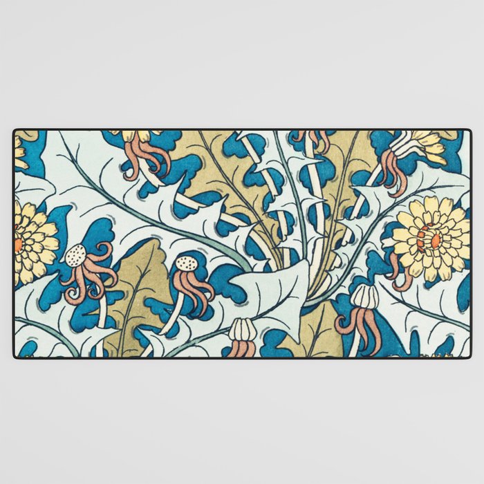 Art Nouveau Dandelion Pattern Desk Mat Gallery Image 3