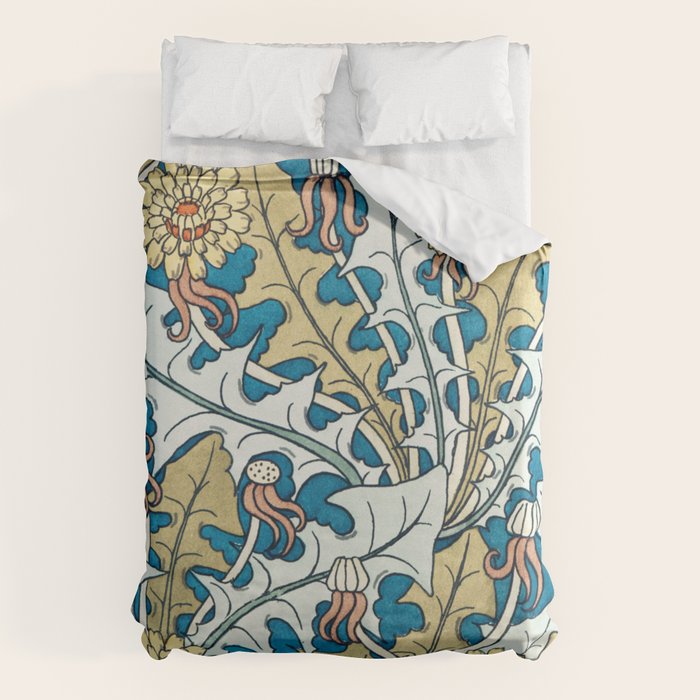 Art Nouveau Dandelion Pattern Duvet Cover Gallery Image 6