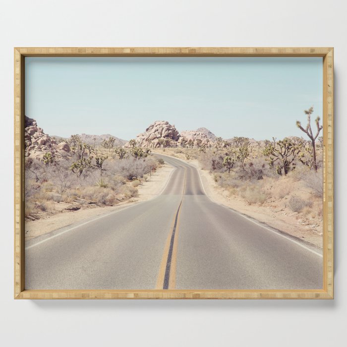 Joshua Tree Desert Road Serving Tray Gallery Image 1