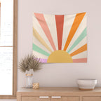 Boho Sun Colorful Wall Tapestry Gallery Image 2