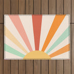 Boho Sun Colorful Outdoor Rug Gallery Image 1