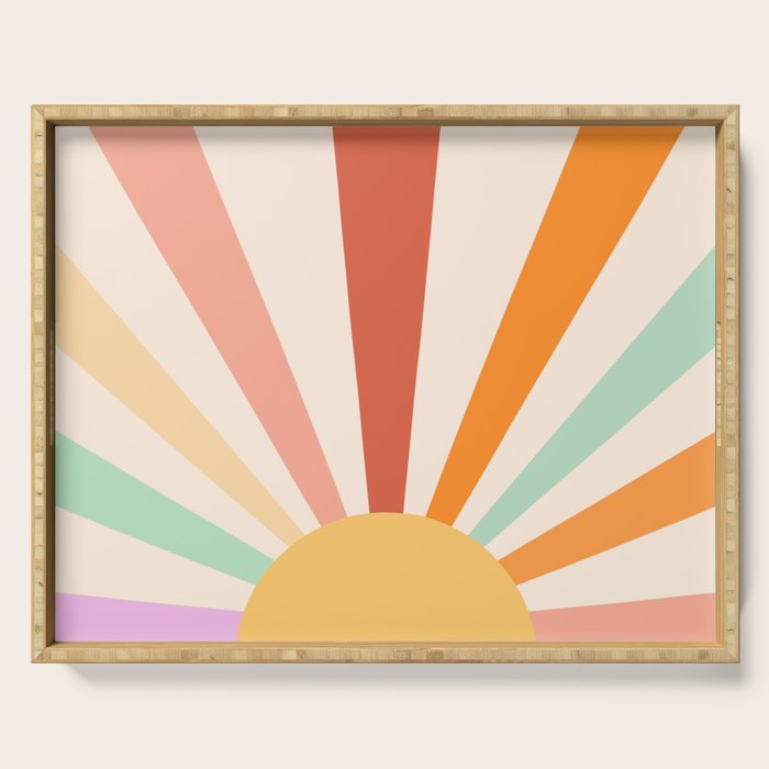 Boho Sun Colorful Serving Tray Gallery Image 1