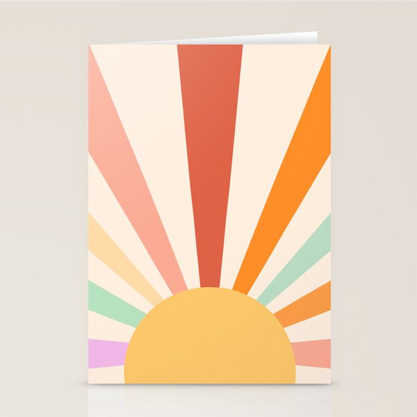 Boho Sun Colorful Stationery Card Gallery Image 1
