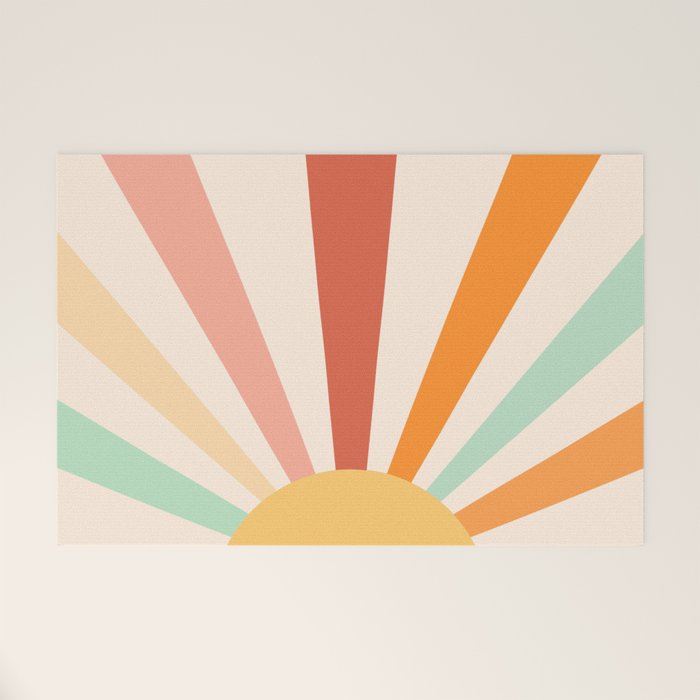 Boho Sun Colorful Welcome Mat Gallery Image 1