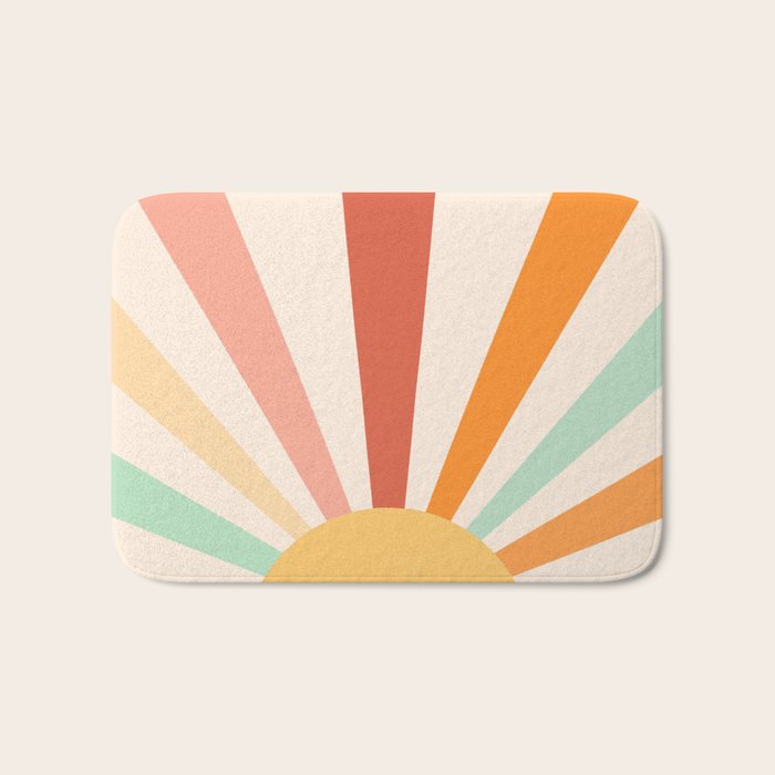 Boho Sun Colorful Bath Mat Gallery Image 1