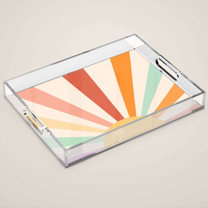 Boho Sun Colorful Acrylic Tray Gallery Image 1