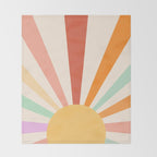 Boho Sun Colorful Throw Blanket Gallery Image 2