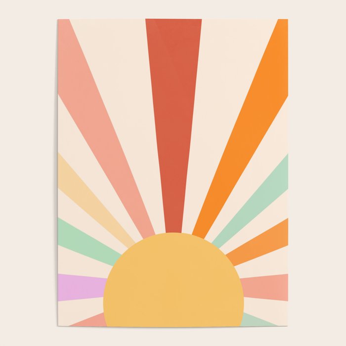 Boho Sun Colorful Poster Gallery Image 1