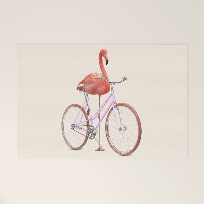 FLAMINGO BIKE Welcome Mat Gallery Image 1