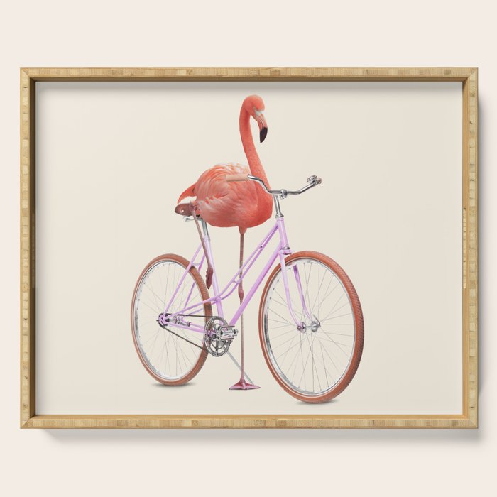 FLAMINGO BIKE Serving Tray Gallery Image 1